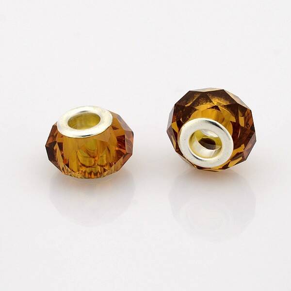Faceted Glass European Beads