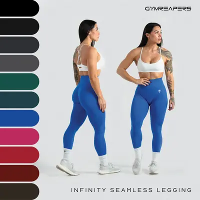 Gymreapers Infinity Seamless Workout Gym Leggings Ultra Comfortable Moisture Wicking Four Way Stretch Fit Back Scrunch Leggin...