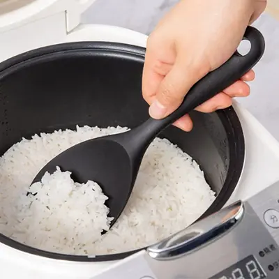 Random Color Silicone Rice Spoon, 1 Count Non-stick Rice Spatula, Kitchen Cooking Tool, Kitchen Utensils