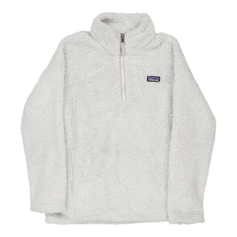 Age 11-12 Patagonia Fleece - Large White Polyester