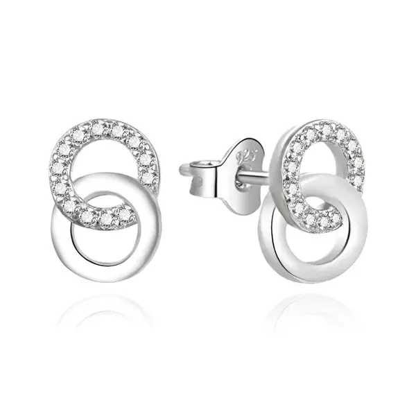 Agato Beautiful silver earrings with zirconia AGUP3480