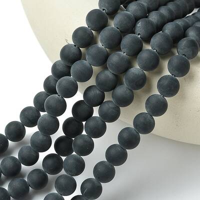Grade A Natural Black Agate Beads Strands