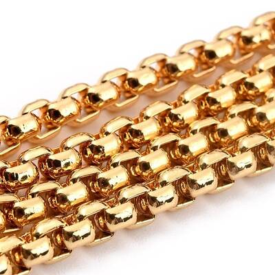 3.28 Feet Eco-friendly Spray Painted Handmade Brass Box Chains