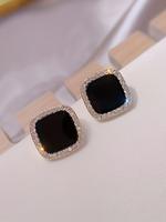 Elegant Square Shaped Earrings, Fashionable Jewelry for Women, Trendy All-match & Exquisite Jewelry for Birthday Gift