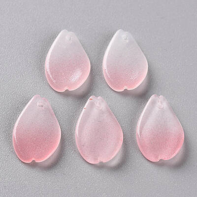 Two Tone Transparent Spray Painted Glass Pendants