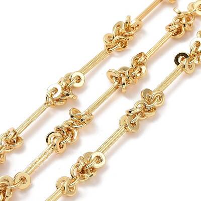 Brass Bar & Knot Link Chains