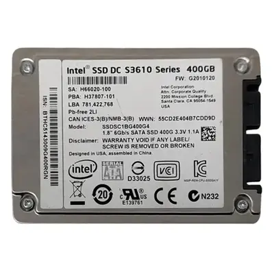 SSDSC1BG400G4 Intel DC S3610 400GB Multi-Level Cell SATA 6Gb/s 1.8-Inch Solid State Drive