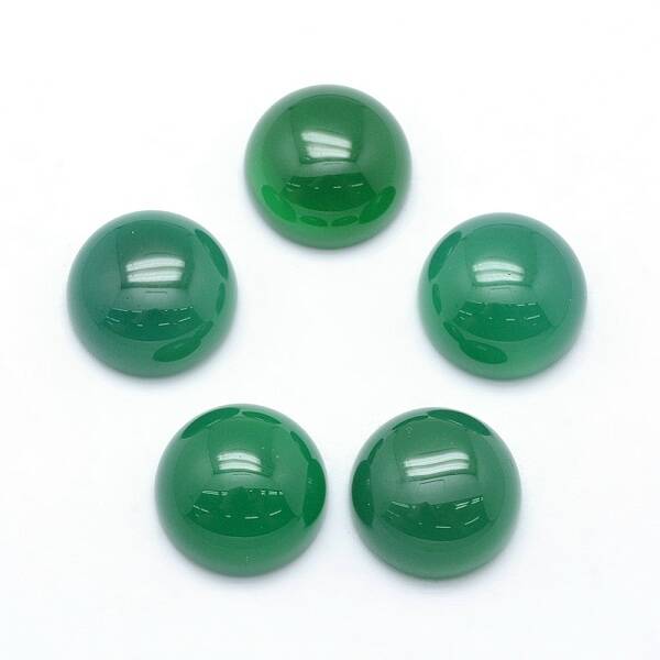 Natural Dyed & Heated Green Onyx Agate Cabochons