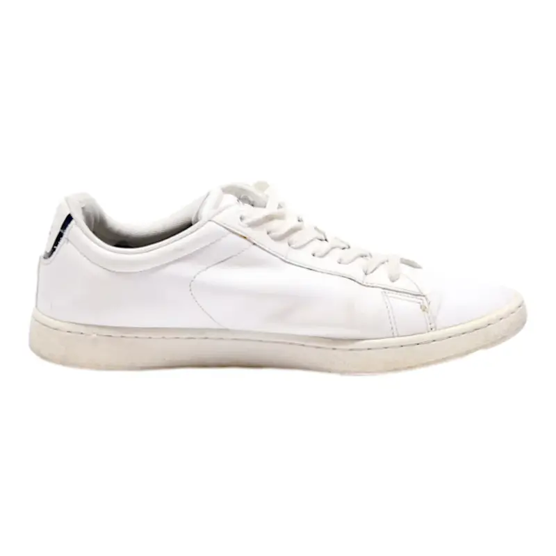 LACOSTE Sneaker Trainers White Leather Mens UK 8.5