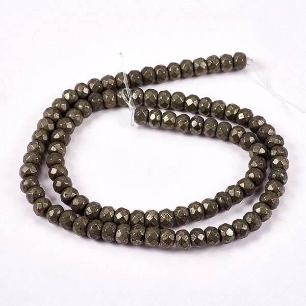 Natural Pyrite Beads Strands