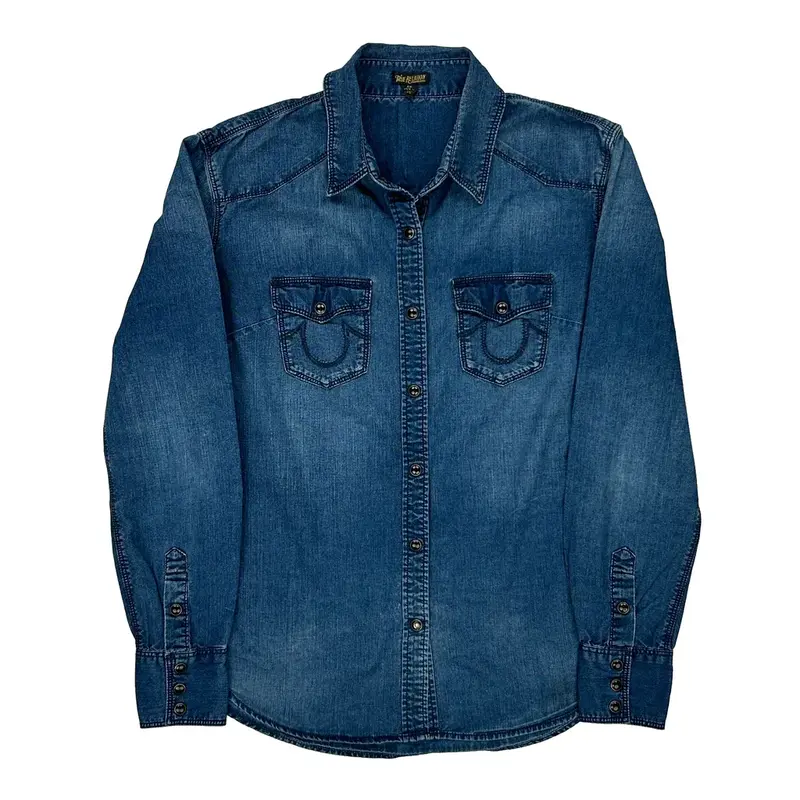True Religion Denim Shirt - Small Blue Denim