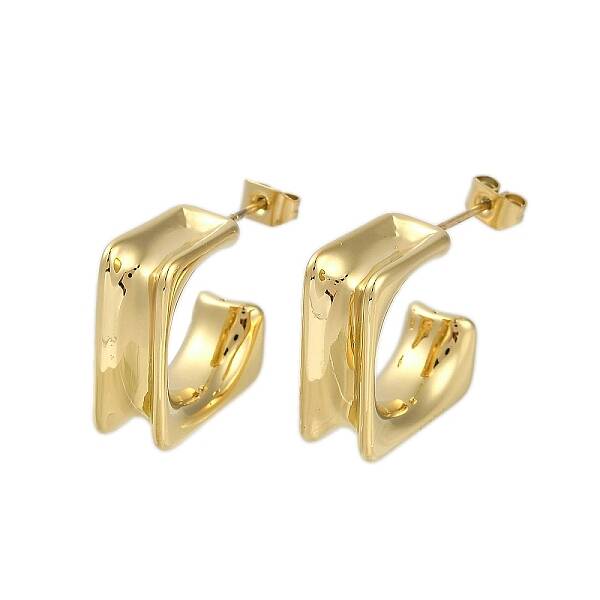Ion Plating(IP) 304 Stainless Steel Square Stud Earrings for Women