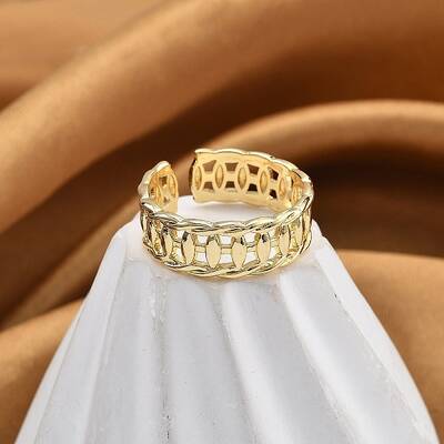 Rack Plating Brass Micro Pave Cubic Zirconia Cuff Finger Rings for Women