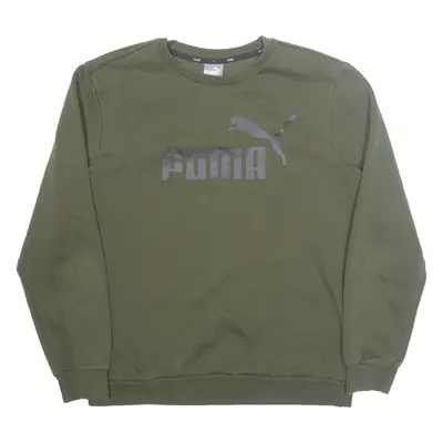 PUMA Mens Sweatshirt Green M