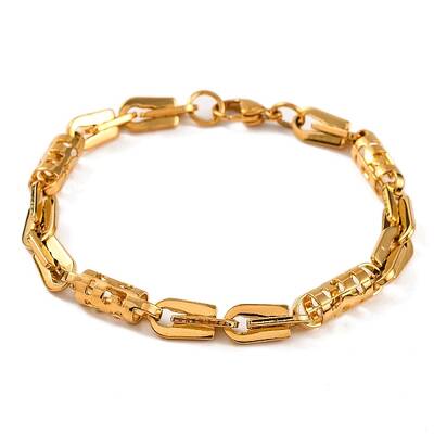 PVD Vacuum Plating 201 Stainless Steel Link Chain Bracelets