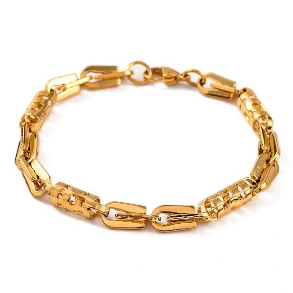 PVD Vacuum Plating 201 Stainless Steel Link Chain Bracelets