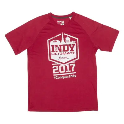 ADIDAS Indy Ultimate 2017 T-Shirt Red Short Sleeve Mens L