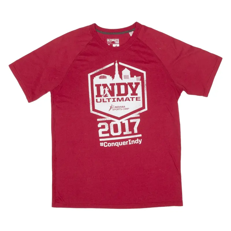 ADIDAS Indy Ultimate 2017 T-Shirt Red Short Sleeve Mens L