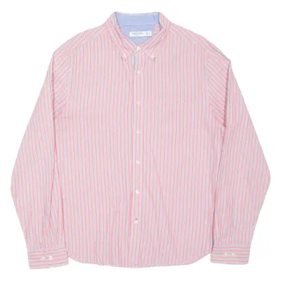 NAUTICA Slim Fit Mens Shirt Pink Pinstripe Long Sleeve XL