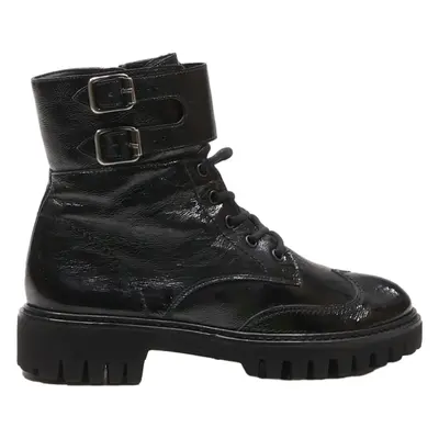 PAUL GREEN Lace-Up Boots Black Leather Womens UK 4