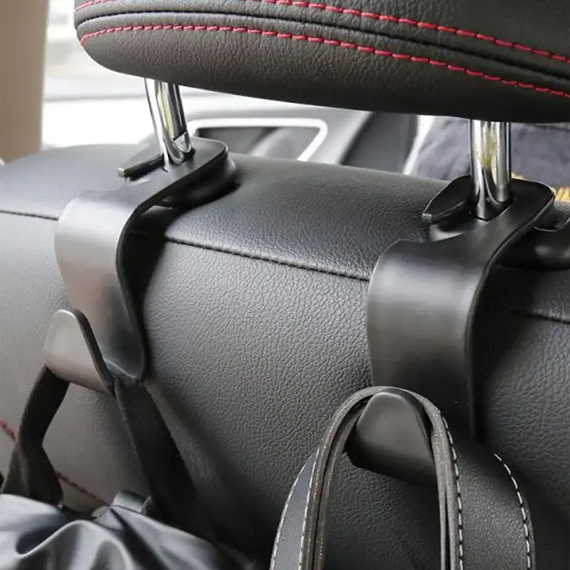 Simple Plain Versatile Car Seat Hooks Kit, Multifunctional Hooks For Hanging Luggage, Durable Car Interior Accessories For S...