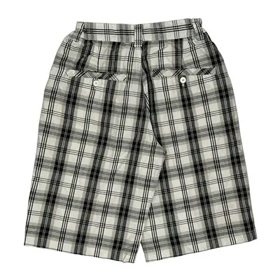 Southpole Checked Shorts - 28W 12L Black & White Cotton | Size: 28″ waist
