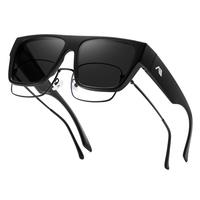 kimorn Polarized Sunglasses Fit Over Glasses Sunglasses for Women Men Trendy Square Wrap Around Shades Sunglasses-lentes de s...