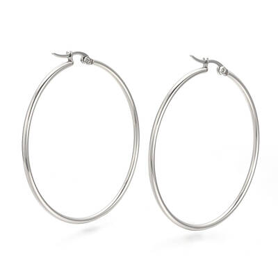 Tarnish Resistant 201 Stainless Steel Hoop Earrings