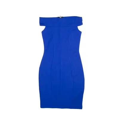 KAREN MILLEN Pencil Dress Blue Sleeveless Short Womens UK 6