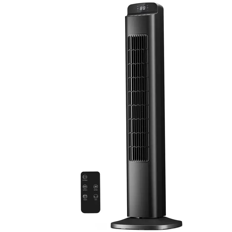 【NOT AC】Antarctic Star Portable Tower Fan - 80° Oscillating Bladeless Fan with Remote Control, 5 Speed Settings & 3 Mode...