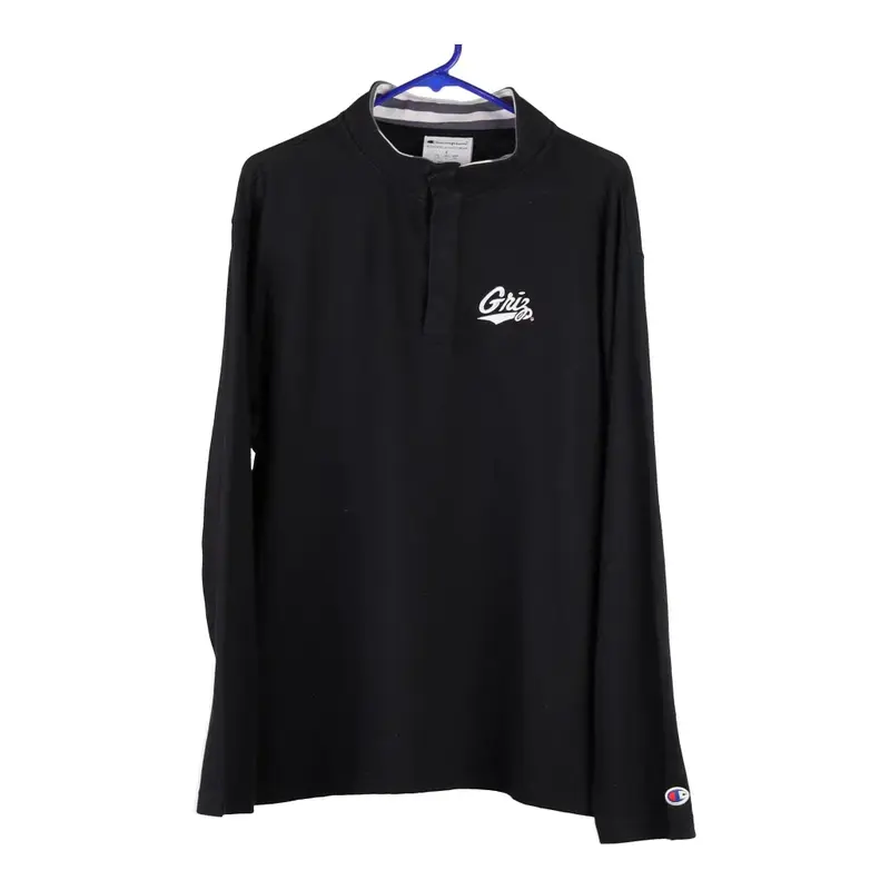 Champion 1/4 Zip - Large Black Cotton Blend