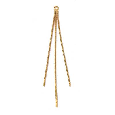 Brass Square Snake Chains Tassel Big Pendants