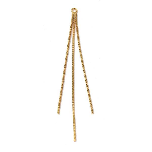 Brass Square Snake Chains Tassel Big Pendants