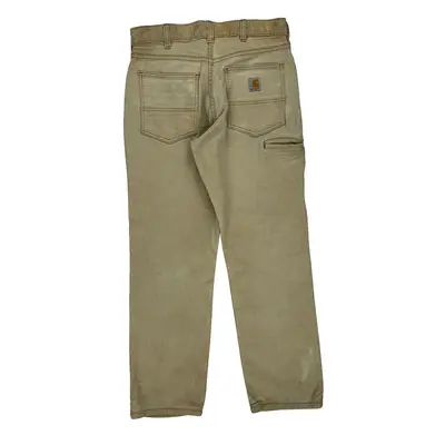 Relaxed Fit Carhartt Carpenter Jeans - 31W 29L Beige Cotton Blend