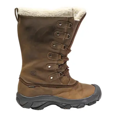 KEEN Snow Boots Brown Leather Mens UK 8