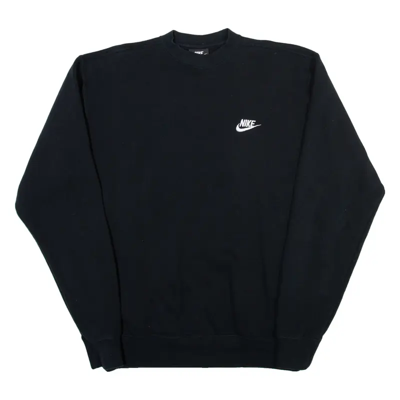 NIKE Mens Sweatshirt Black Crew Neck S