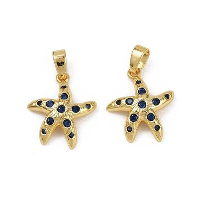 Brass Micro Pave Cubic Zirconia Pendants