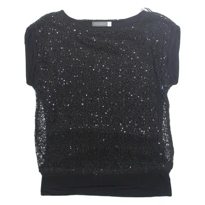 MINT VELVET Womens Top Black UK 12