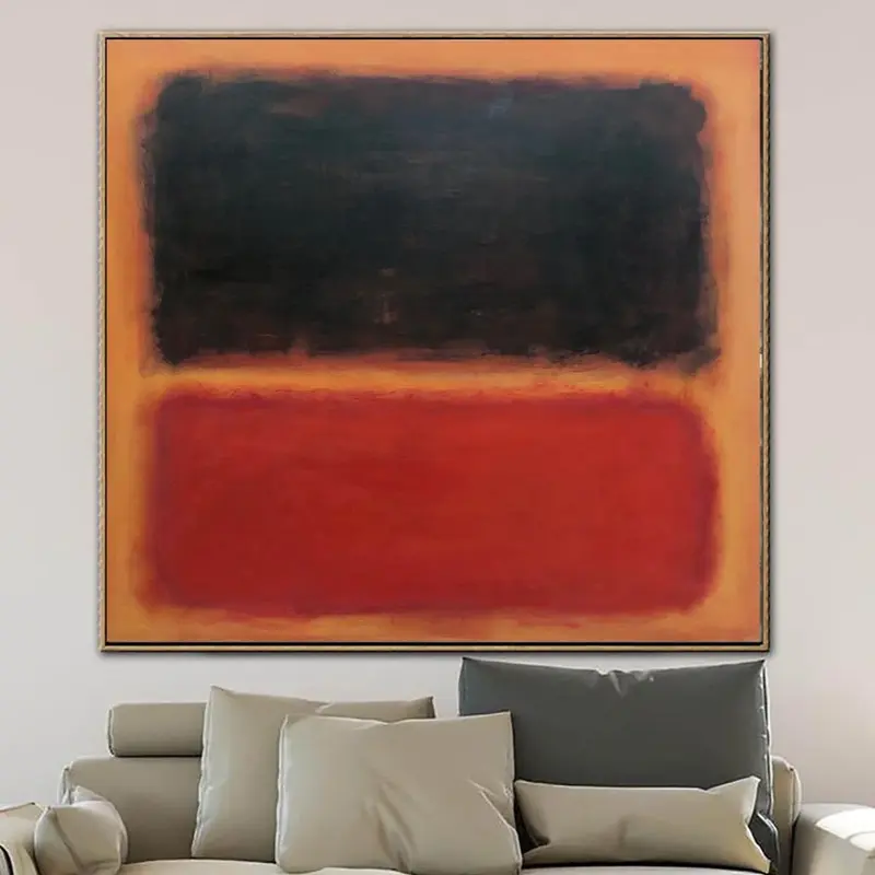 Mark Rothko Abstract Canvas Painting Original Black And Red Painting Modern Acrylic Rothko Style Painting | DIFFERENCE IN BET...