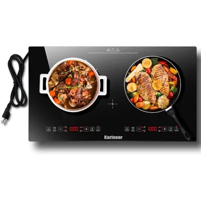 Karinear Portable Durable Burner, Electric Radiant Ceramic Cooktop, Sensor Touch, Timer, Safety Lock  electric stove level ad...