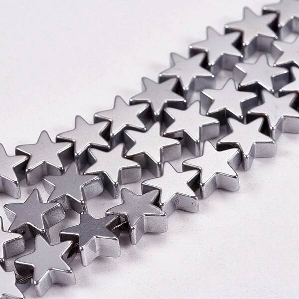 Electroplate Non-magnetic Synthetic Hematite Beads Strands