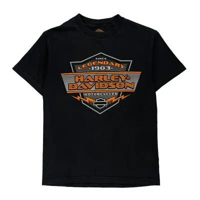 Southern Thunder Harley Davidson Graphic T-Shirt - XS Black Cotton