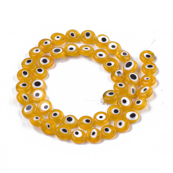 Handmade Evil Eye Lampwork Beads Strands