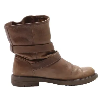 CAT Biker Boots Brown Leather Womens UK 4
