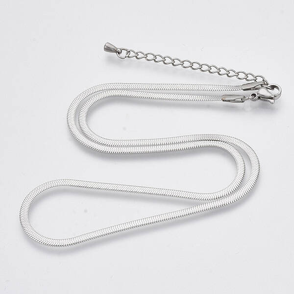 304 Stainless Steel Herringbone Chains Necklace