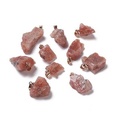 Natural Strawberry Quartz  Pendants