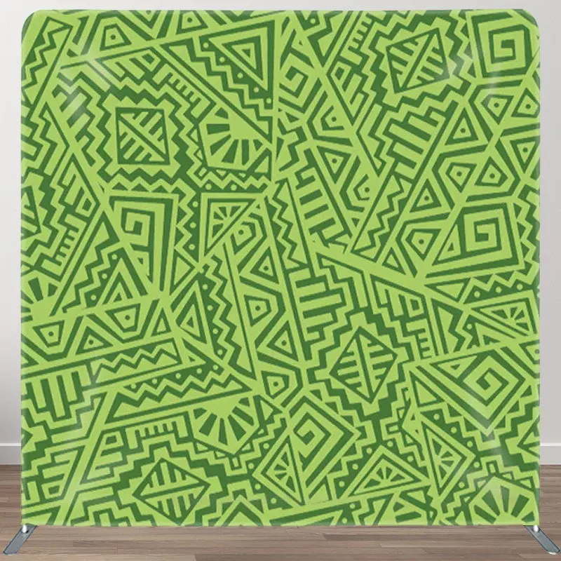 Aperturee Abstract Vector Pattern Green Backdrop For Party - Aperturee
