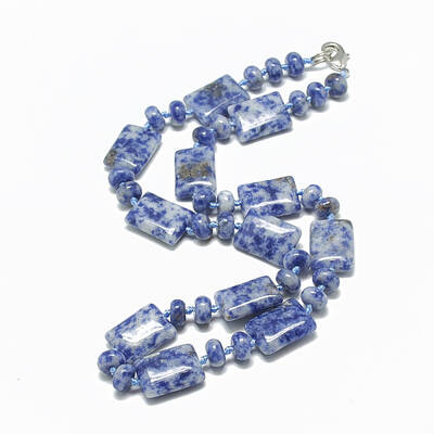 Natural Blue Spot Jasper Beaded Necklaces