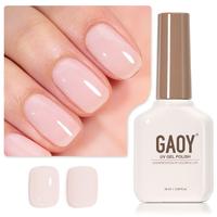 GAOY Sheer Light Pink Gel Nail Polish, 16ml Jelly Milky White Peach Translucent Color 1352 UV Light Cure Gel Polish for Nail ...