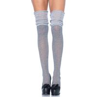Serena Pointelle Knee Scrunch Knit Thigh High Socks